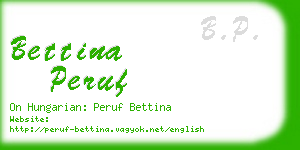 bettina peruf business card